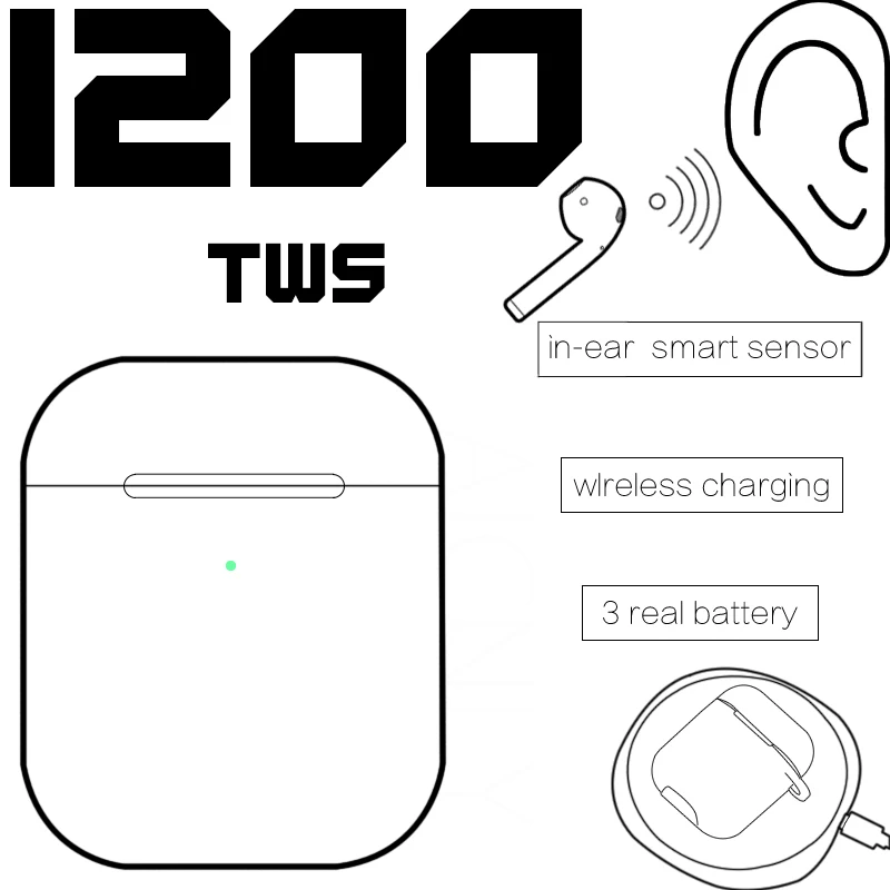 

i200 tws Bluetooth 5 Headsets Wireless Charging earphone Pop up Ear detection PK i12 i9000 i800 i30 i60 i20 tws