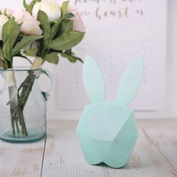 

Rabbit Shaped LED Music Sound Control Night Light Alarm Clock Light green