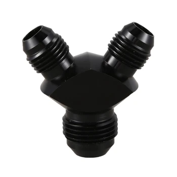 

New Arrival-AN8 To AN6 X 2 Aluminium Y Block Adapter Fittings Parallel Exit