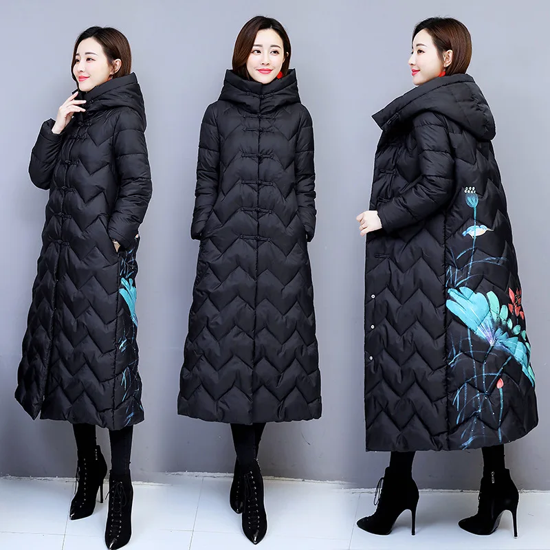 

Thick Warm Cotton-padded Clothes/Cotton Coat 2019 Winter Comfortable Long Sleeve Women's Long-Style Simple Versatile