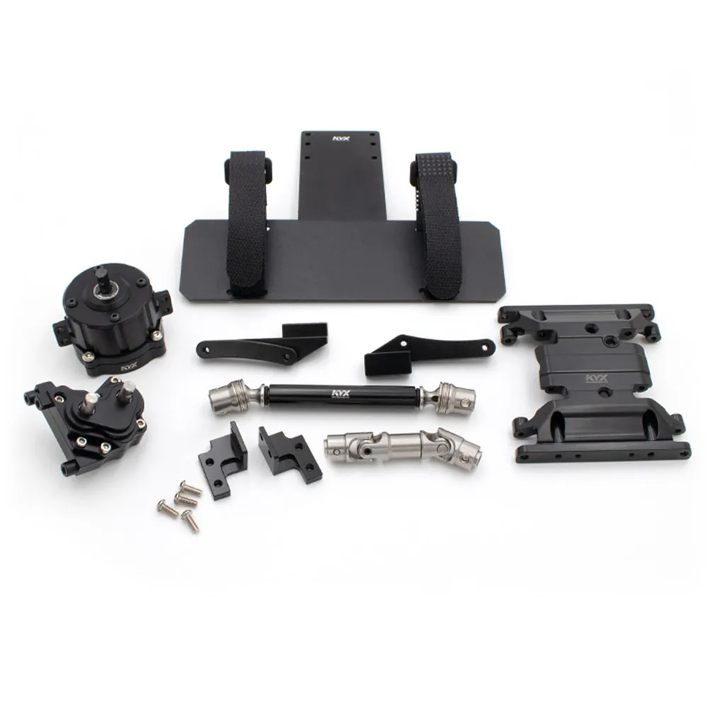 B assembly RC автомобиль Алюминиевый планетарный Трансмиссия коробка передач набор 1/10 осевой SCX10II RC Гусеничный автомобиль Запчасти Аксессуары - Цвет: B assembly