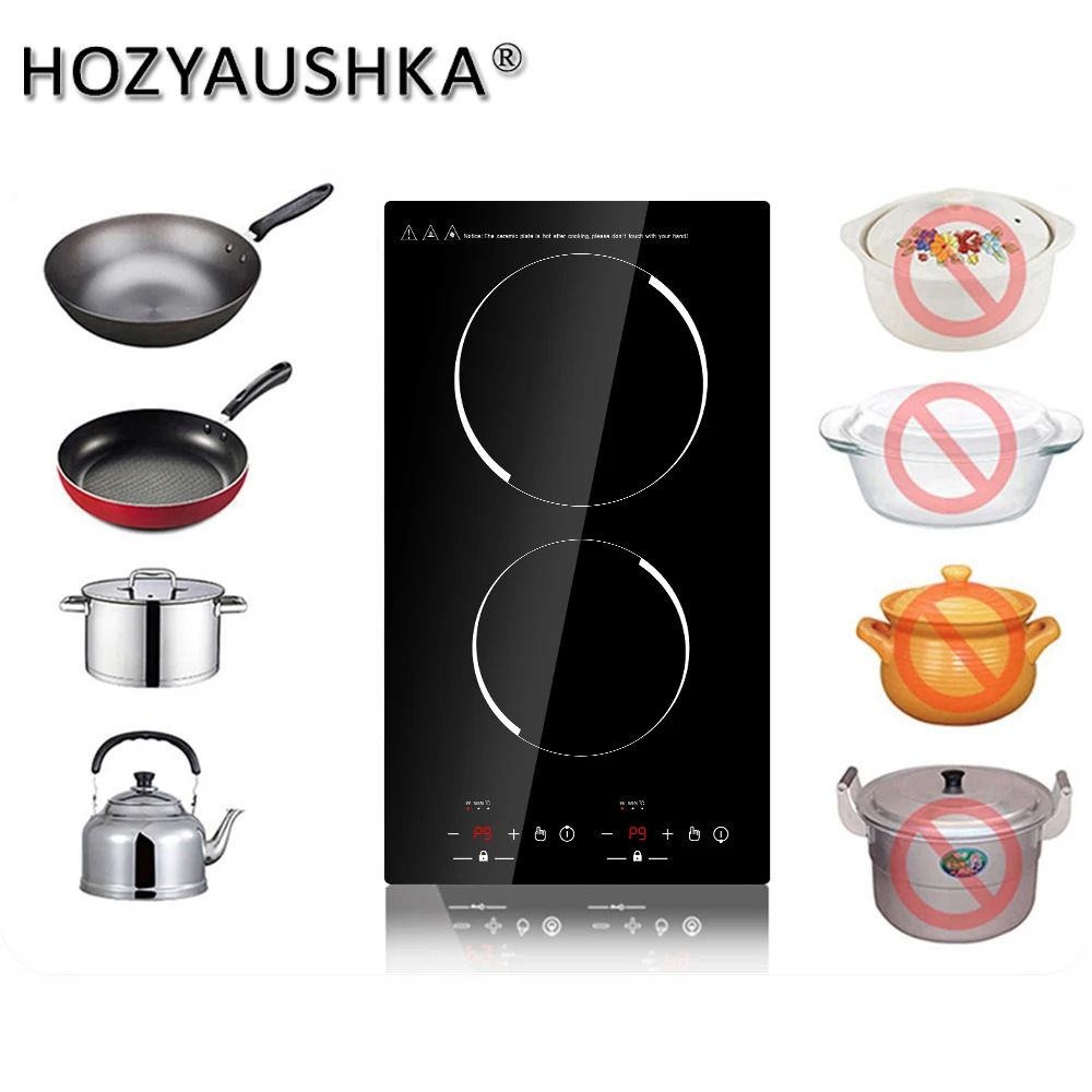 Induction cooker 3000W high power 2 heads household and commercial intelligent multifunctional integrated child lock HOZYAUSHKA