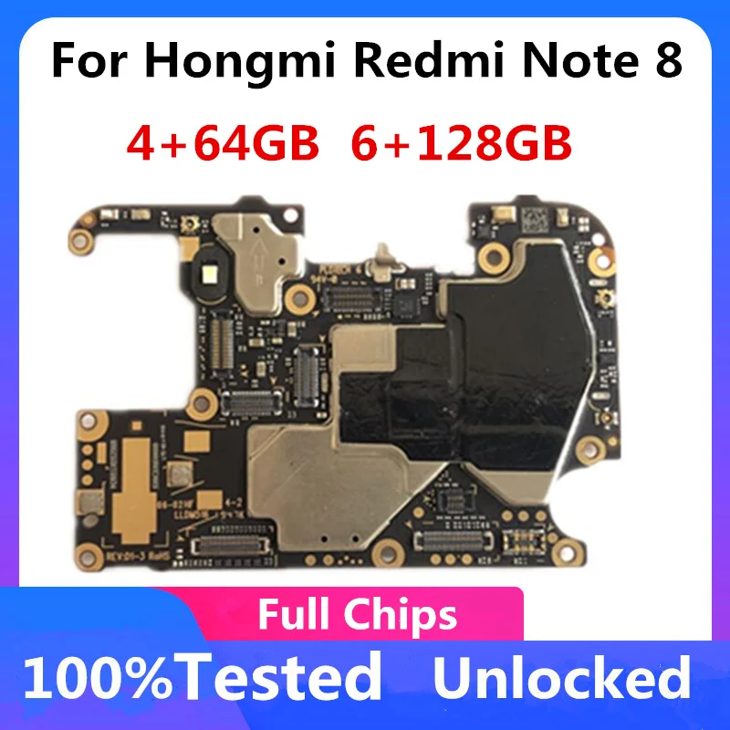 Материнская плата для Xiaomi Redmi hongmi Note 8 64G128g оригинальная материнская с полными
