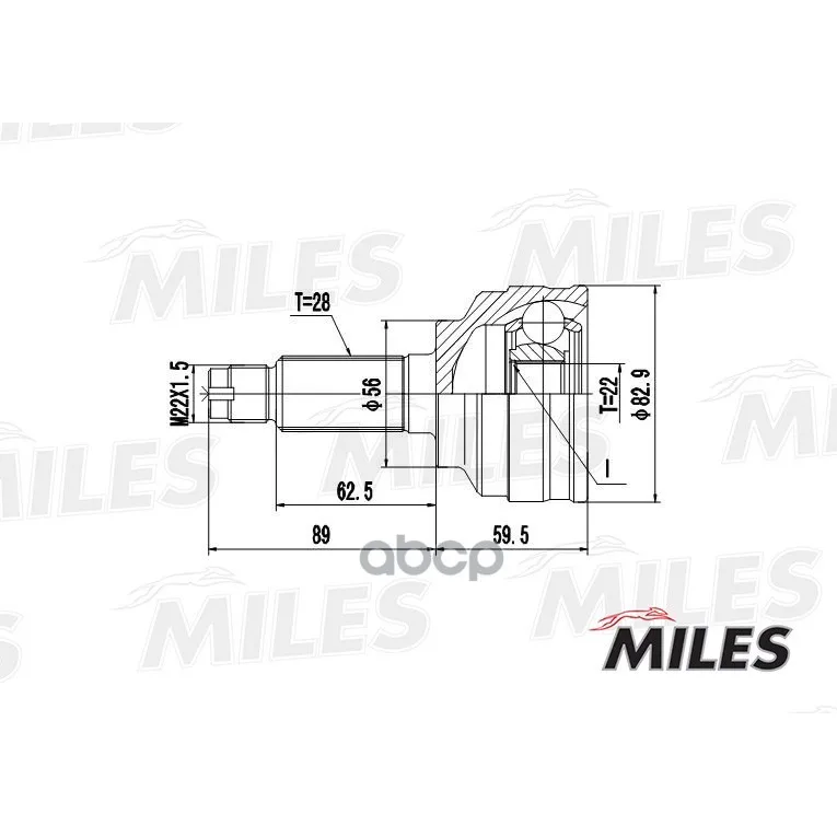 Шрус Mazda 626 V 1.8 97-99 Нар.-899039 Miles Ga20226 Miles арт. GA20226
