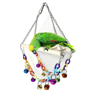 

Parrot Toy Bird Toy Cloud Ladder Climbing Ladder Acrylic Chain Soft Bridge Swing Bell String Nibble Toys