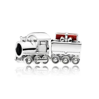 

2020 New Original 925 Sterling Silver Beads Bells Winter Christmas Train Charm Fit Bracelet Bangle DIY Women Jewelry