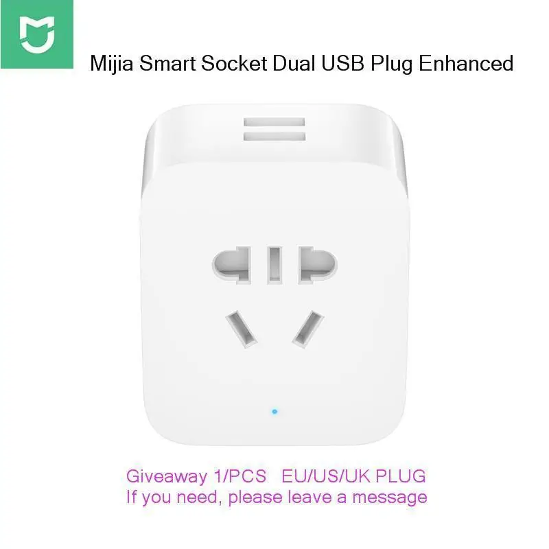 Умная розетка Xiaomi Mijia двойное Usb быстрое зарядное устройство улучшенная Базовая