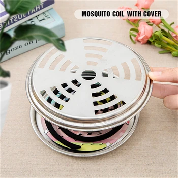 

VOGVIGO Fireproof mosquito-repellent incense holder Large portable nail-tooth tray Metal Insect Repellent Rack for Home Outdoor