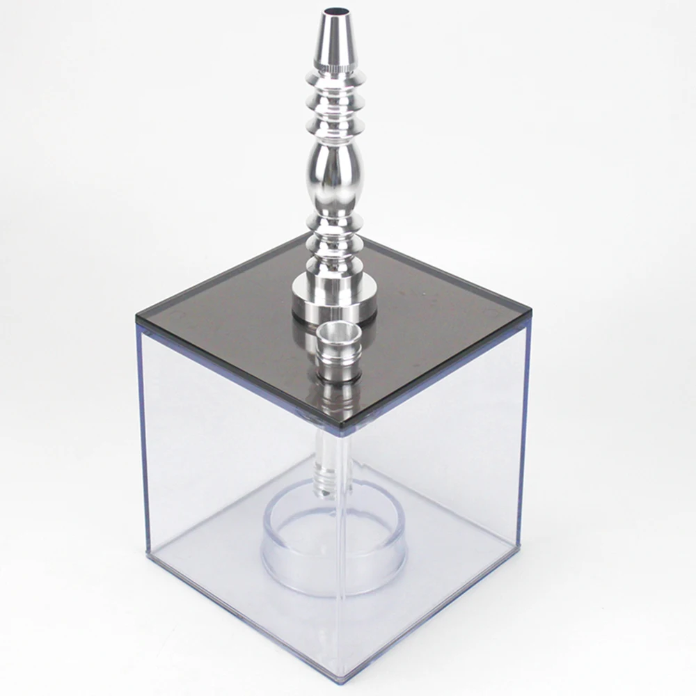 Acrylic Hookah Set With LED Light Shisha Water Pipe Include Silicon Bowl&Clip&Pipe Hose Nargile Chicha Transparent Hookah Set hookah set