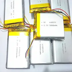 3 интерфейса командной строки литий-полимерная модель 105575 5000 mah 3,7 V литий-полимерная батарея MP3 MP4 gps разъем