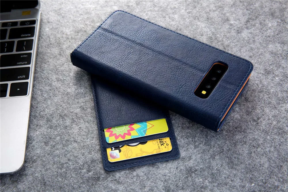 Модный чехол с карманом для samsung Galaxy S7 Edge S8 S9 S10 Plus Note 8 9 10 Роскошный кожаный чехол-кошелек