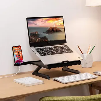 

Laptop Stand 9 Angles Riser Adjustable with Phone Holder Portable Foldable Notebook Stand Table Desk Standing for Macbook pro 13