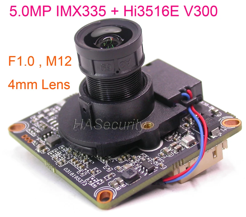 F1.0 объектив M12 IRCut 1/1/2 &quotSONY STARVIS IMX335 CMOS датчик изображения + Hi3516E V300 CCTV IP камера