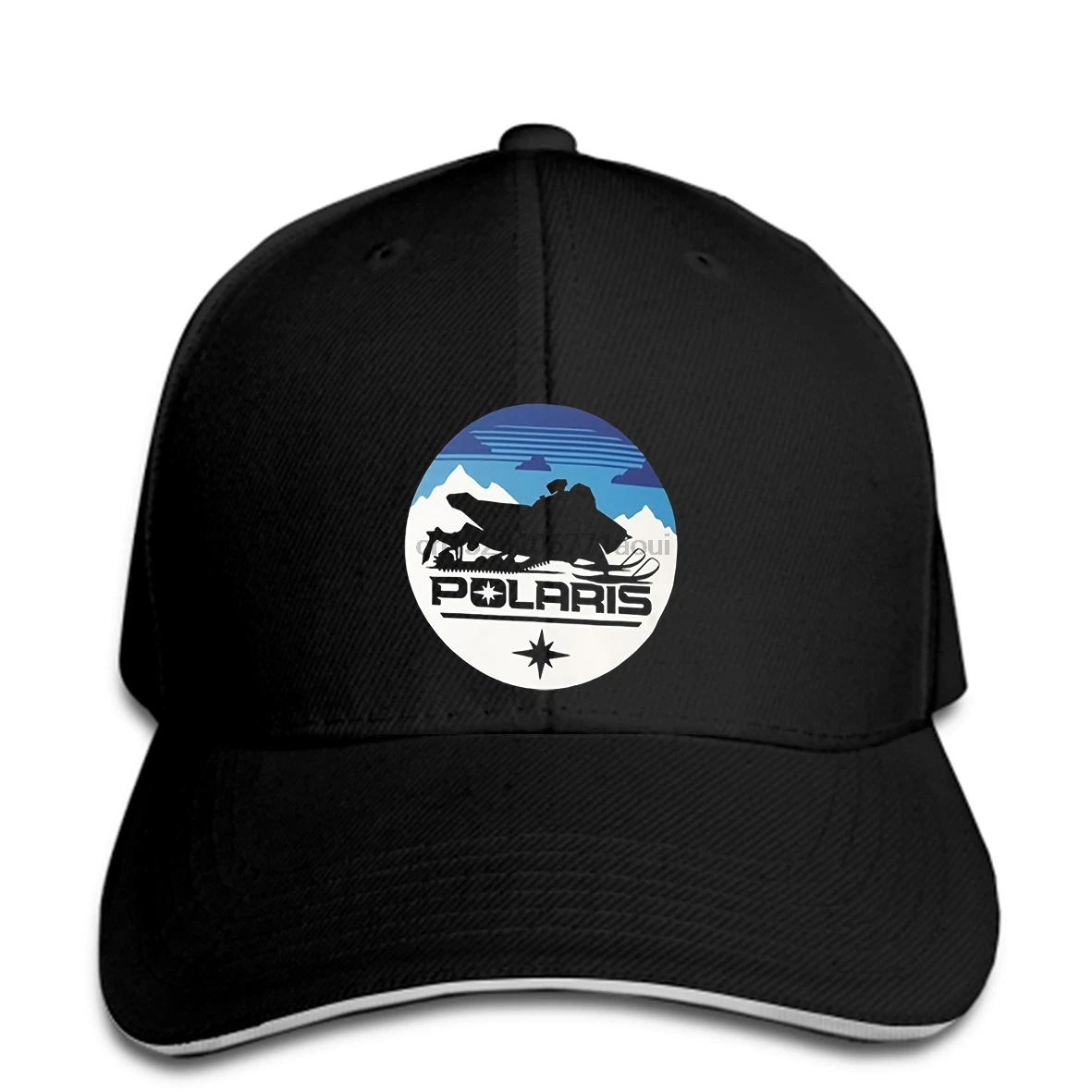 Бейсболка Polaris Мужская Логотип круг сани снегоход Горный пейзаж дизайн