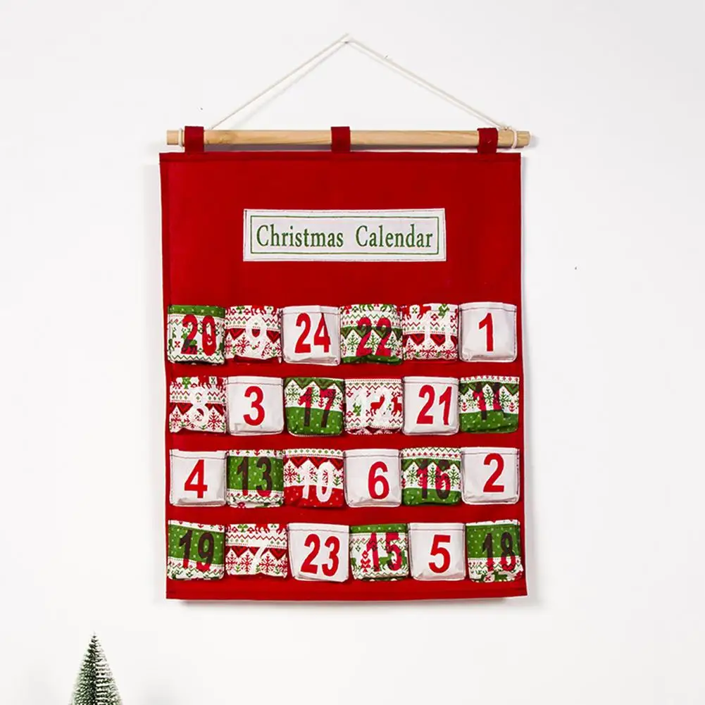 

Christmas Advent Calendar Printing Multi-Layer Candy Storage Bag Advent Calendar Christmas Countdown Calendar Storage Bag