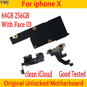 

with Face ID For iphone X Motherboard 100% Original unlocked with Full Chips for iphone X Mobile phone 64GB / 256GB Logic board