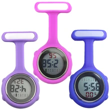 10 шт./лот силиконовые перчатки губная помада многофункциональные часы Женские Доктор больница госпиталь цифровой кармашек для часов электронные часы