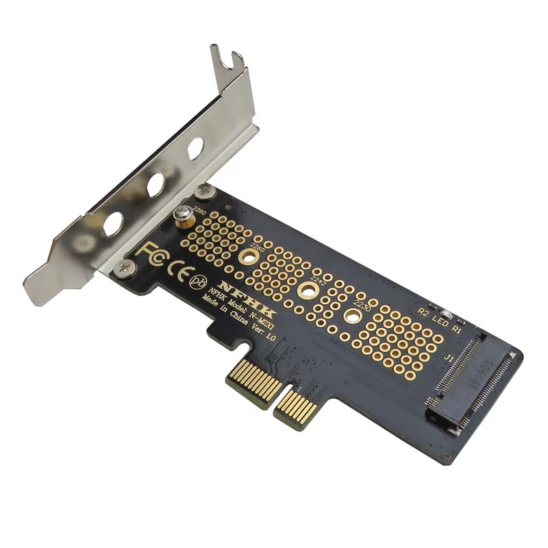 SSD Adapter Card M.2 To PCIe Adapter PCIe Adapter Card NVMe PCIe M.2 NGFF SSD To PCIe x1 Adapter Card x1 To M.2 Card With Bracket PCI-E Adapter For 2230 2240 2260 2280 SSD M2