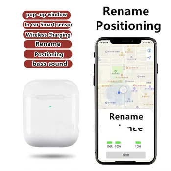 

Air2 Pro TWS Wireless Bluetooth 5.0 Earphone with Text Change name GPS Smart Sensor 1536U PK H1 chip i30 i200 i500 i9000 Pro tws