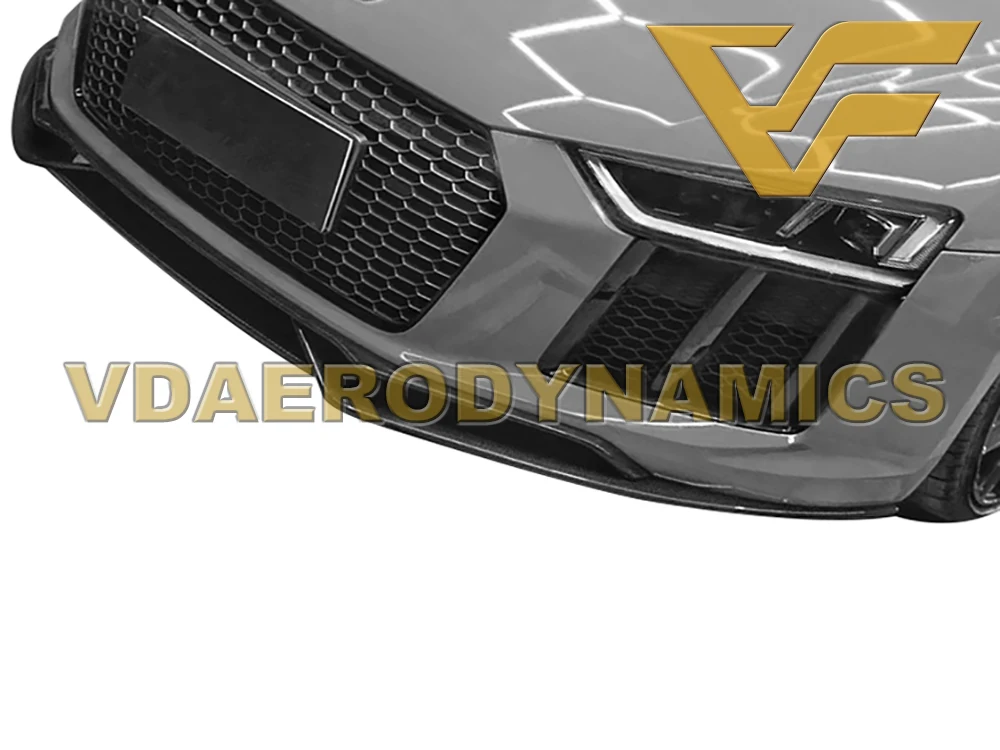Подходит для 16-19 Audi R8 V10 Plus VAD-C карбоновый передний губной разветвитель Бампер Комплект: опция с Canards