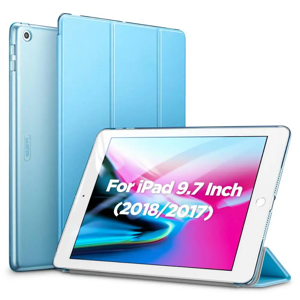 Цветной чехол ESR для iPad 9 7 дюйма 2018 Ультратонкий из искусственной кожи с функцией