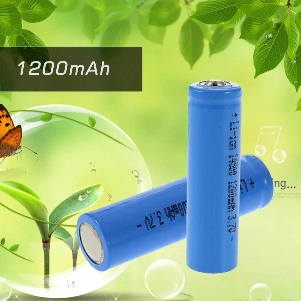 1 шт. AA 18650 1200mah 3,7 V литий-ионные аккумуляторные батареи и светодиодный фонарик Прямая