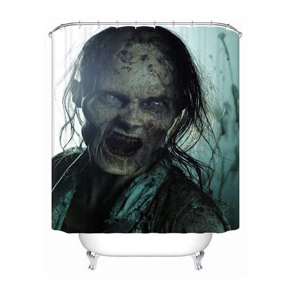 Shower Curtain Пользовательские ходячих мертвецов Ванная комната приемлемым душ Шторы полиэфирной ткани Ванная комната Шторы#180320-01-128 - Цвет: Shower Curtain