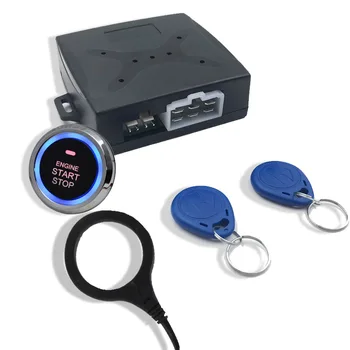 

Push Button Start Stop Car RFID Ignition Key Anti-theft Starter Lock Security Car Alarm System