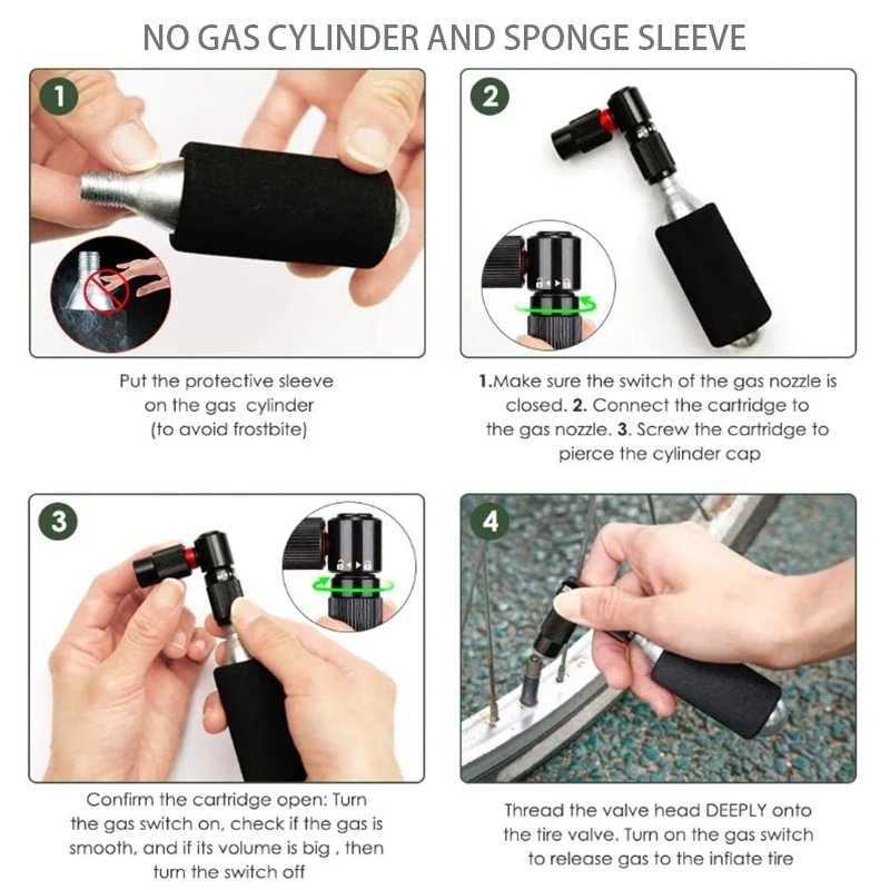 СО2 Надувное устройство для велосипедных шин сопло велосипедного насоса с