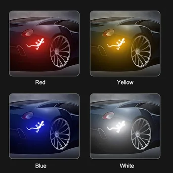 

2Pcs Car Reflective Sticker Safety Warning Mark Reflective Tape Auto Exterior Accessories Gecko Pattern Reflective Strip 2020