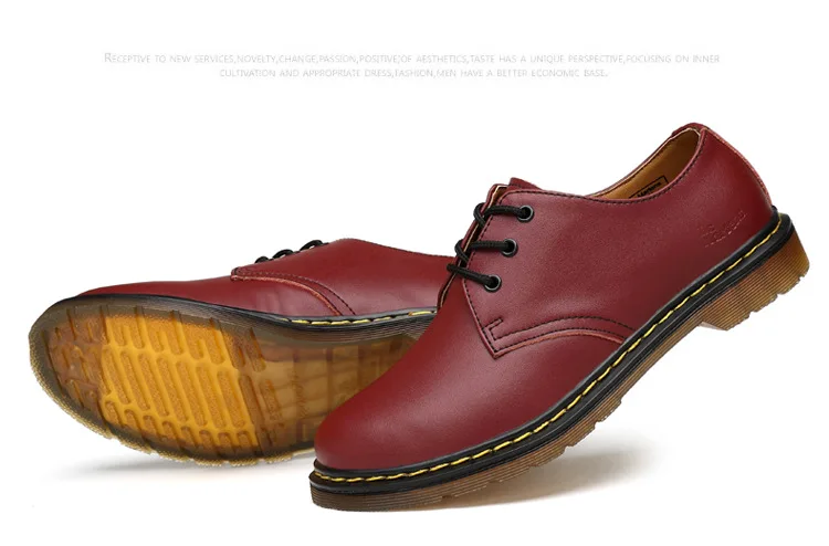 Мужская кожаная обувь больших размеров осенне-зимняя деловая мужская обувь модные мужские повседневные ботинки оксфорды на шнуровке водонепроницаемые Нескользящие