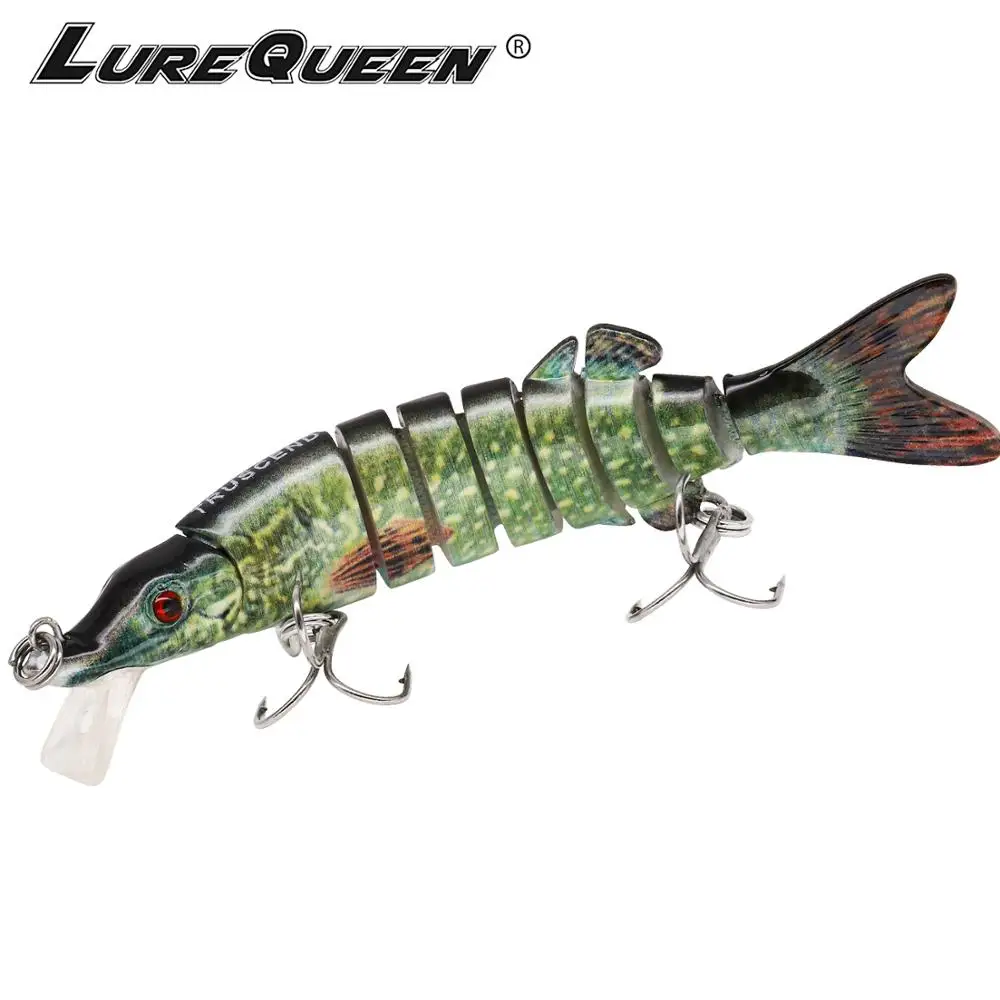 

9cm 6g Mini Pike Fishing Lure Multi Jointed Hard Lure Bait Fishing Tackle Wobblers Lures with Tongue Board Swimbait Pesca
