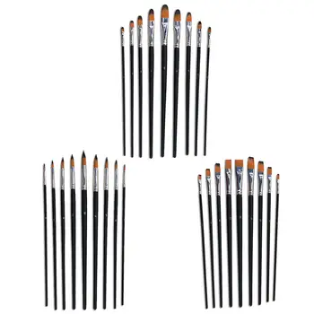 

9PCS Paintbrush Set Watercolor Natural Durable Painting Art Brushes Drawing Supplies