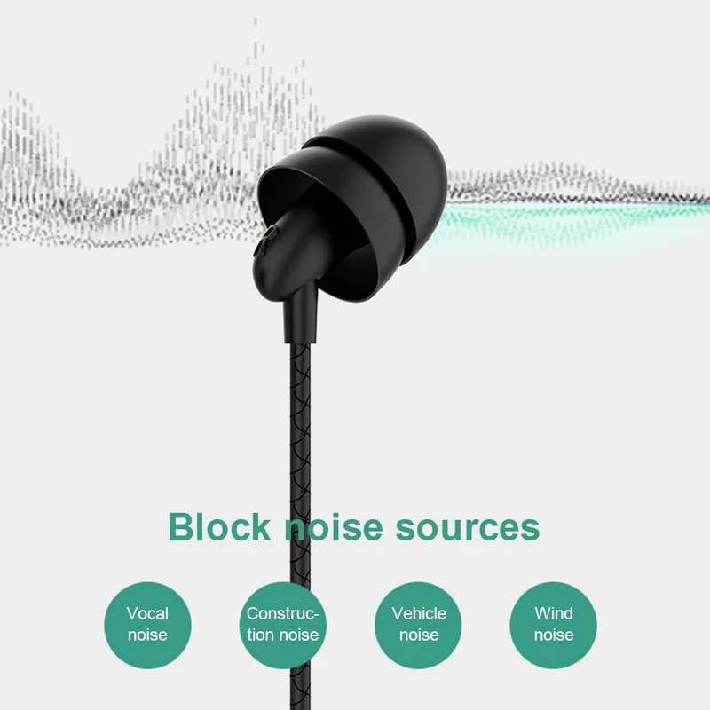 Портативная Bluetooth гарнитура силиконовая подвесная Проводная с управлением 5
