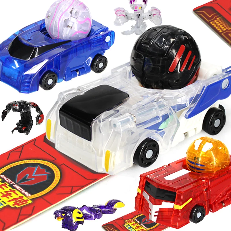 MONKART деформация Монстр Робот яйца поворачивая автомобиль MECARD Bakuball Dragon Ball Bakucar мальчик игрушки Детские Рождественские подарки