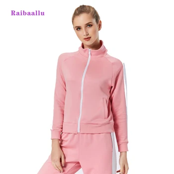 

Raibaallu Striped Solid fashion Suit Set Women Tracksuit 2piece Sport Style Outfit Jogging Sweatshirt Fitness Lounge Sportwear