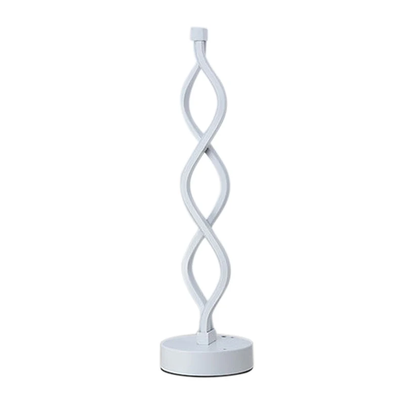 

EU Plug Modern LED Table Light Creative Design Spiral Acrylic Art Table Lamps For Bedroom Bedside Lamp Decoration Lighting Fixtu