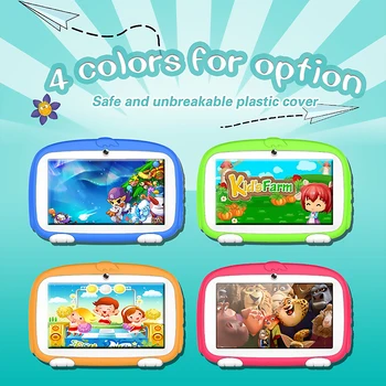 

Q718 Quad Core 7inch Tablets PC Educational Computer 1024x600 HD Five-point Touch Screen for Children Kid Android 4.4 Kid Tablet