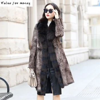 Kaufen Reale NatĂĽrliche Pelzmantel Doppel-konfrontiert Kaninchen Futter Fuchs Pelz Kragen Echtes Leder Jacke Herbst Winter Mantel Frauen Kleidung 2020