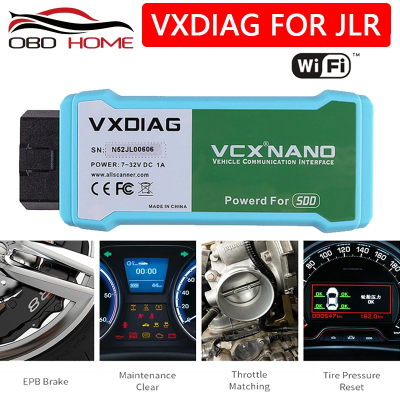 VXDIAG VCX NANO Wifi/USB версия SSD OBD2 диагностический инструмент сканер кодов