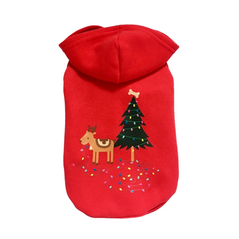Теплое утепленное пальто для домашних животных; Рождественский костюм; Одежда для собак; зимняя Толстовка для щенка; праздничная одежда