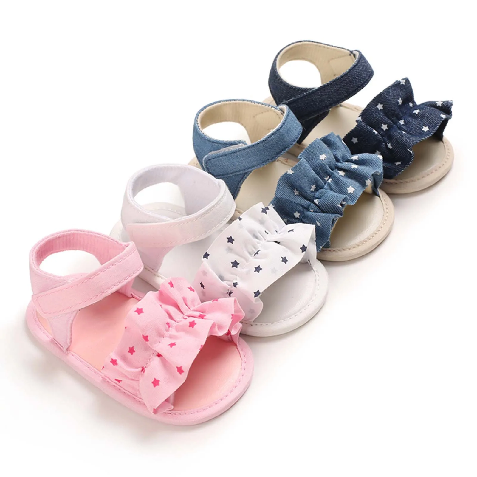 (01 Years Old) Baby Girl Toddler Shoes Summer Fashion Velcro Soft