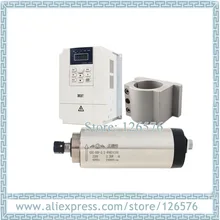 Двигатель шпинделя с воздушным охлаждением 24000 кВт об/мин 4 подшипника с ЧПУ мотор шпинделя и AC220V VFD инвертор и 80 мм алюминиевый литой кронштейн