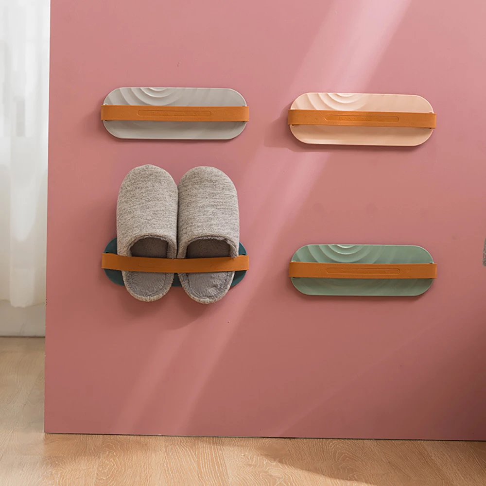 Bathroom Shoes Rack Wall Hanging Household Living Simple Hanger Organizer Storage Slippers Hangers Room
