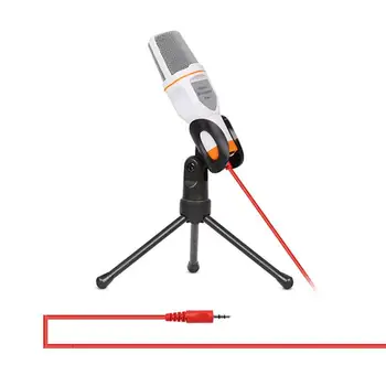 

Mic Wired Condenser Sound Podcast Studio Microphone with Holder Clip for Skype MSN Karaoke PC Laptop