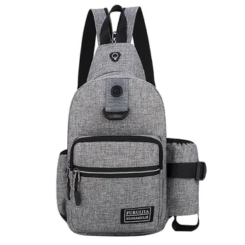 

Male Shoulder Bags Phone Pockets Zipper Square Couple Fashion Oxford Cloth Chest Bag Wild Small Bag Pocket Messengers Bag Pouch