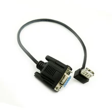 RS232 DB9 Female to USB 2.0 Female Serial Cable Adapter Converter 9.8inch 25cm No external power needed