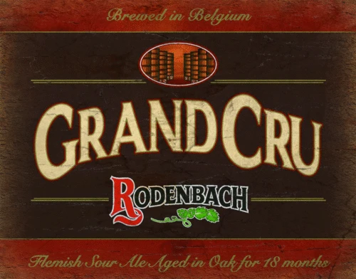 Металлический оловянный плакат для пива Rodenbach Grand Cru LAGER | Дом и сад