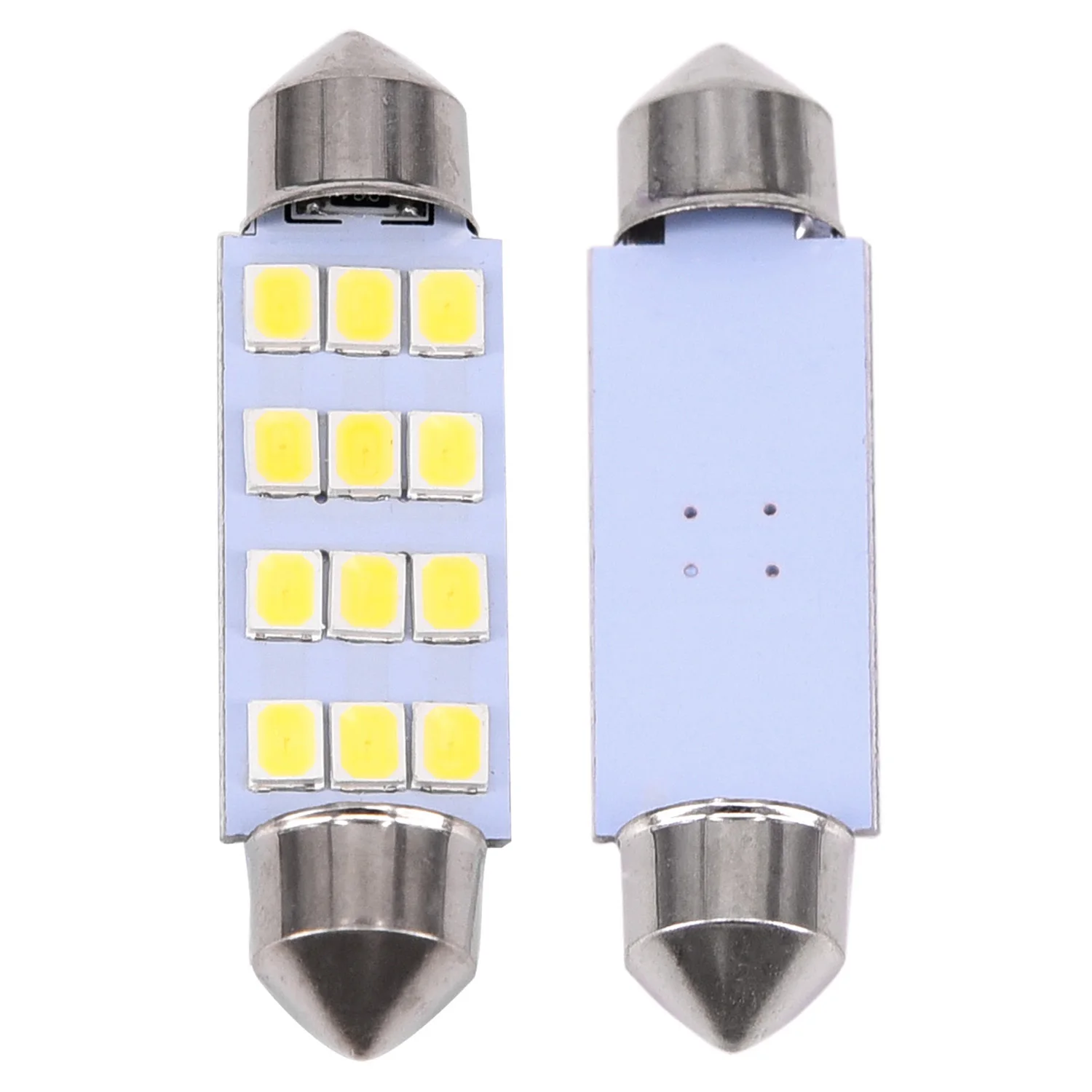 10x3528 12 Автомобильный светодиодный SMD автомобильный интерьерный купольный светильник DC 12V белый 41mm Заменяет
