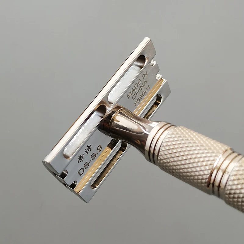 Dscosmetic S9  parallel head 316L stainless steel double edge safety razor 3